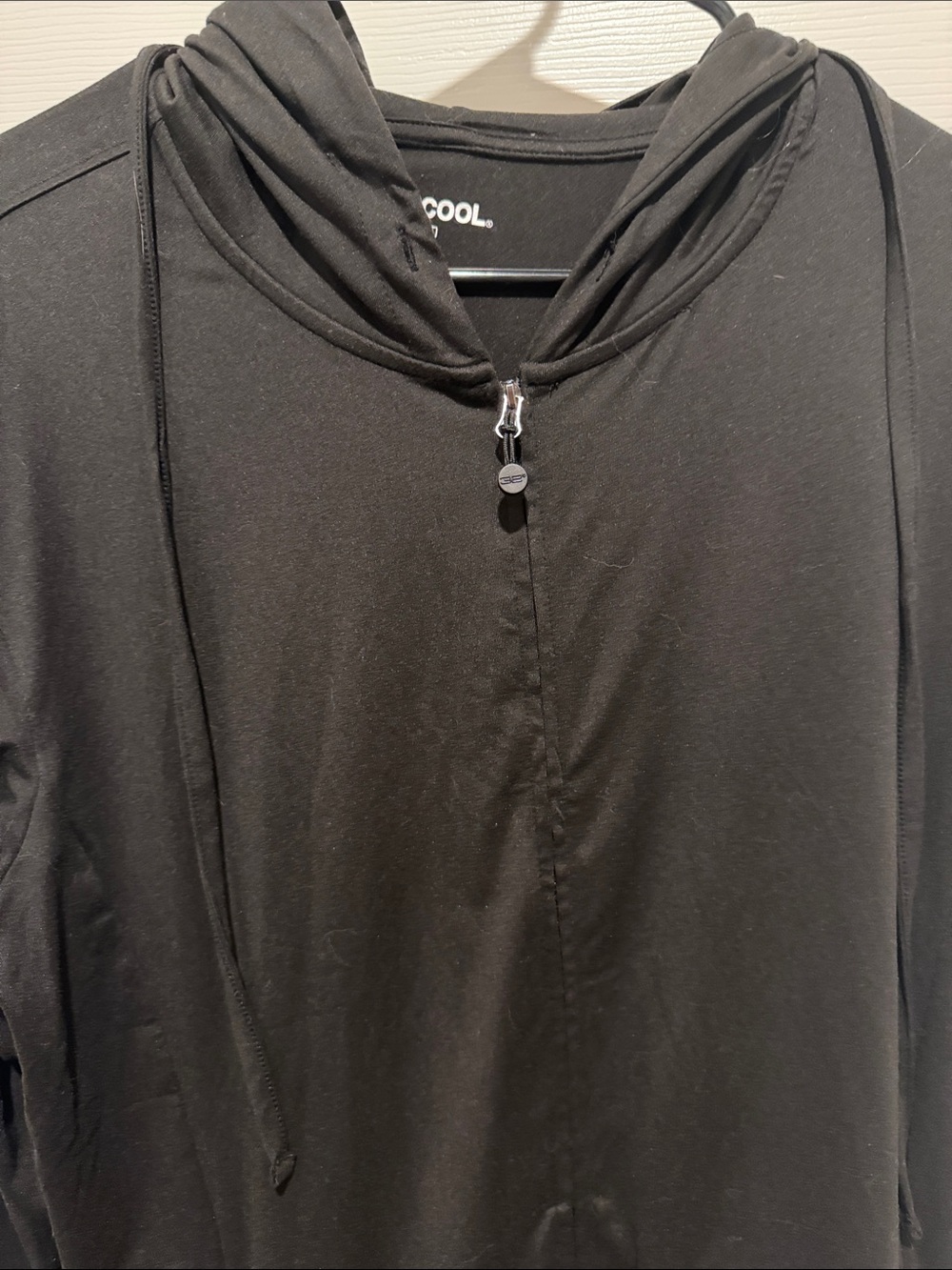 32 Degrees Black Hooded Zip-Up Lightweight Jacket - Picture 4 of 7